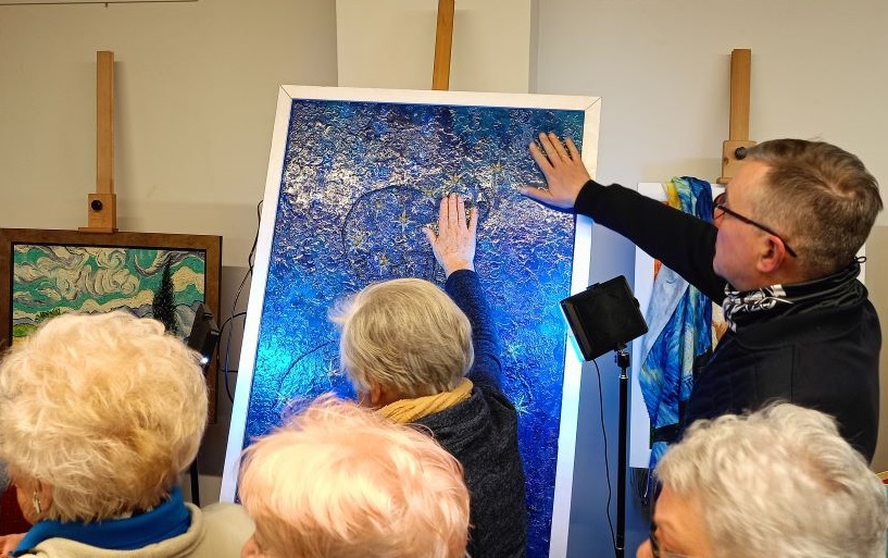 A multisensory XperiBase artwork showing tactile structure and layered artistic material.